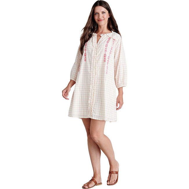 Womens Marielle Dress, Pink Tattersall - Dresses - 1