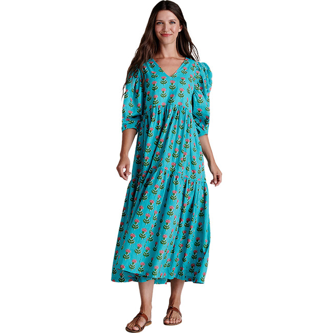 Womens Maribelle Dress, Blue Cornflower