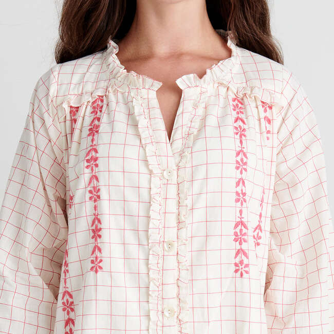 Womens Marielle Dress, Pink Tattersall - Dresses - 2