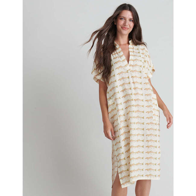 Womens Allyn Kaftan, Rainbow Trout - Dresses - 3