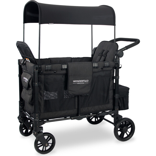 Elite Double Wagon Style Stroller, Volcanic Black