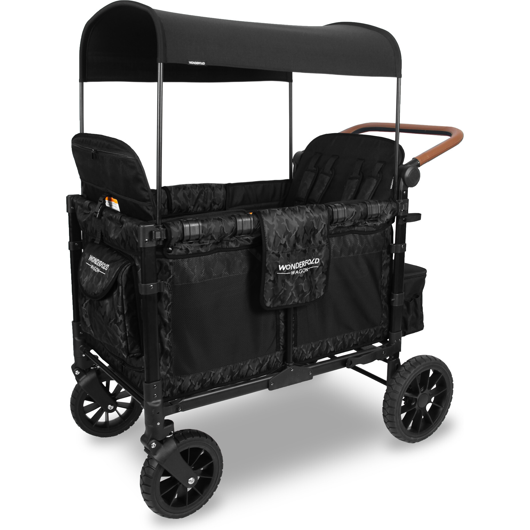 Premium Quad Wagon Luxe Stroller, Elite Black Camo - Wagons - 1
