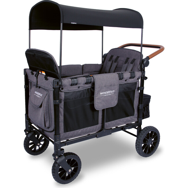 Premium Quad Wagon Style Luxe Stroller, Charcoal Grey