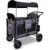 Premium Quad Wagon Style Luxe Stroller, Charcoal Grey - Single Strollers - 1 - thumbnail