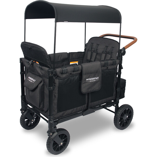 Premium Quad Wagon Style Luxe Stroller, Volcanic Black