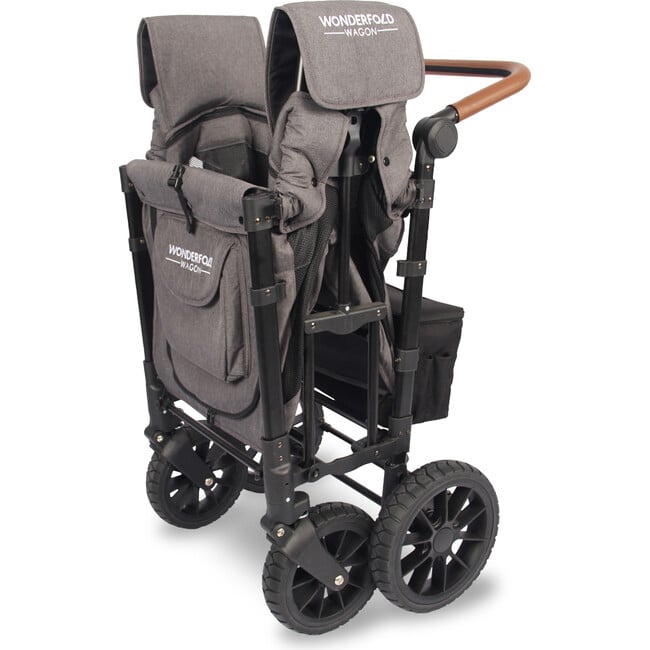 Premium Double Wagon Style Luxe Stroller, Charcoal Grey - Single Strollers - 7