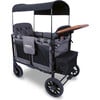 Premium Quad Wagon Style Luxe Stroller, Charcoal Grey - Single Strollers - 6