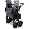 Premium Quad Wagon Style Luxe Stroller, Charcoal Grey - Single Strollers - 8