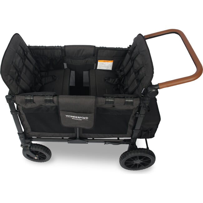 Premium Quad Wagon Style Luxe Stroller, Volcanic Black - Single Strollers - 6