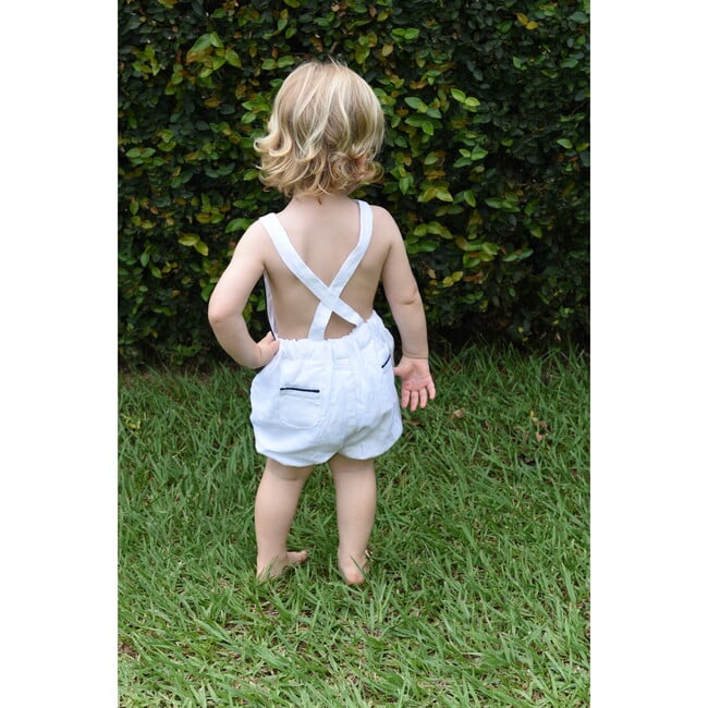 Yacht Club Overalls, White - Rompers - 2