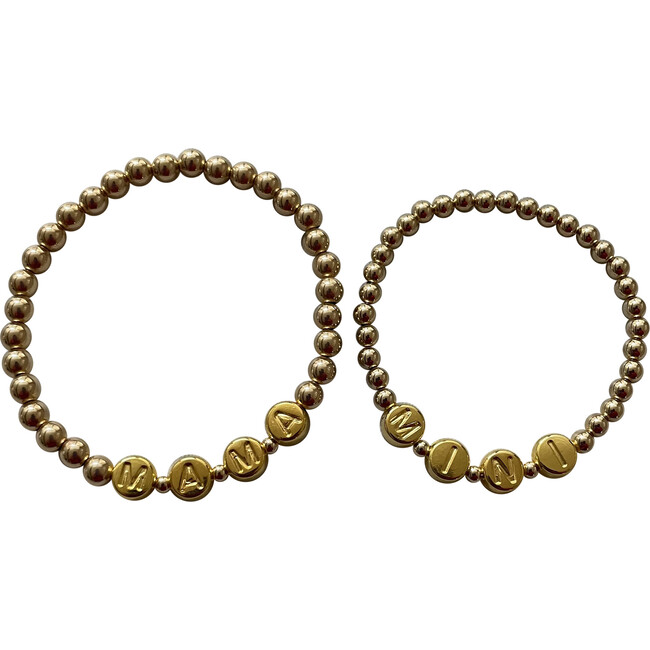 Mama & Mini Bracelet Set, Gold - Bracelets - 1