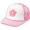 Daisy Patch Hat, Pink - Hats - 1 - thumbnail