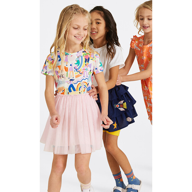 Tulle Crew Neck Printed Dress, Activism - Dresses - 3