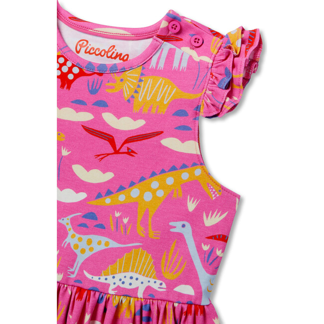 Ruffle Sleeve Above Knee Dress, Paleontology - Dresses - 2