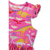 Ruffle Sleeve Above Knee Dress, Paleontology - Dresses - 2