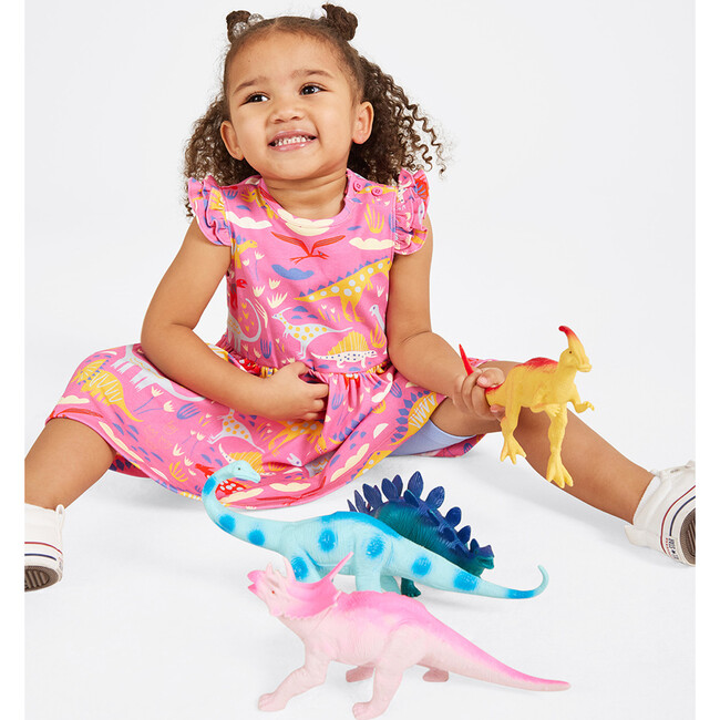 Ruffle Sleeve Above Knee Dress, Paleontology - Dresses - 3