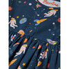 Rolled Sleeve Cuffed Short Sleeve Dress, Space Exploration - Dresses - 2