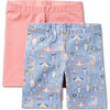 Biker Pull-On Print And Solid Shorts, Entomology (Pack of 2) - Shorts - 1 - thumbnail