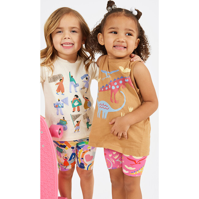 Biker Pull-On Print And Solid Shorts, Paleontology (Pack of 2) - Shorts - 3
