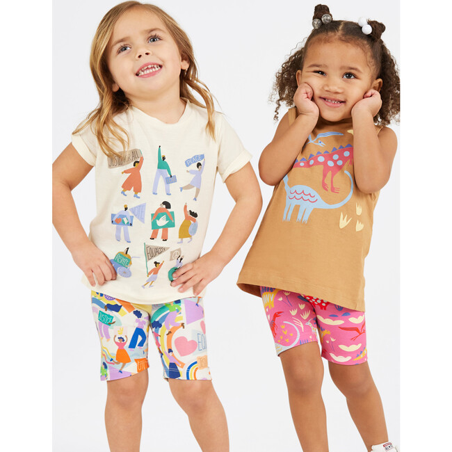 Biker Pull-On Print And Solid Shorts, Activism (Pack of 2) - Shorts - 4