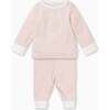 Snoozy Pajamas Set With Elasticated Cuffs, Blush Stripe - Pajamas - 1 - thumbnail