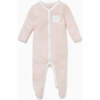 Sleepsuit With Front Opening, Blush Stripe - Bodysuits - 1 - thumbnail