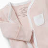 Sleepsuit With Front Opening, Blush Stripe - Bodysuits - 2