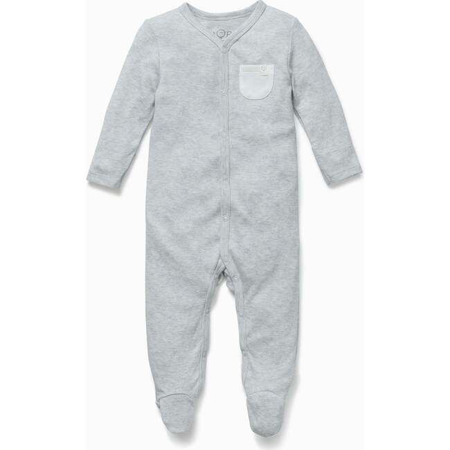 Sleepsuit With Front Opening, Grey