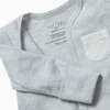 Sleepsuit With Front Opening, Grey - Rompers - 2