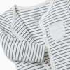 Sleepsuit With Front Opening, Grey Stripe - Rompers - 2