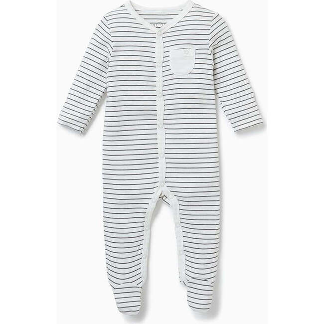 Sleepsuit With Front Opening, White - Rompers - 5