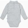 High Roll Neck Bodysuit, Grey Marl - Bodysuits - 5