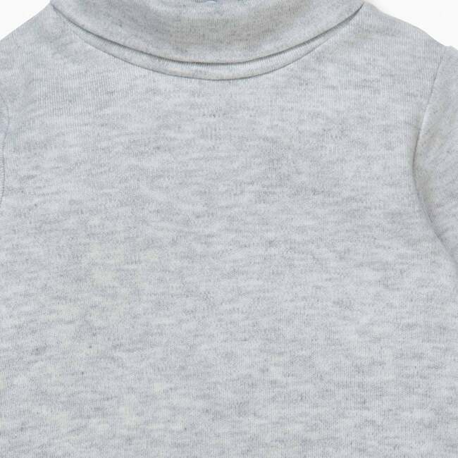 High Roll Neck Bodysuit, Grey Marl - Bodysuits - 6