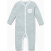 Front Opening Snap Romper, Blue Stripe - Rompers - 1 - thumbnail