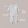 Clever Zip-Up Sleepsuit, Stardust - Onesies - 5