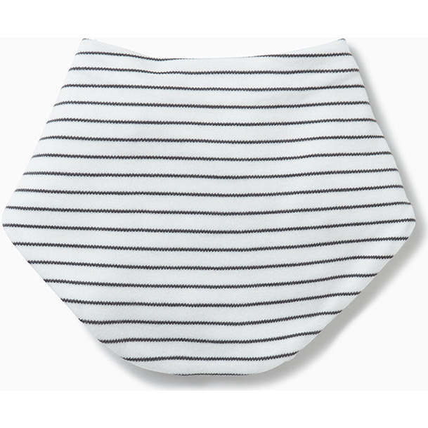Double-Ply Bandana Style Milk Bib, Blue Stripe - Bibs - 7