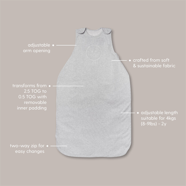 Clever Sleeping Sack Multi TOG, Blush Stripe - Sleep Sacks - 2