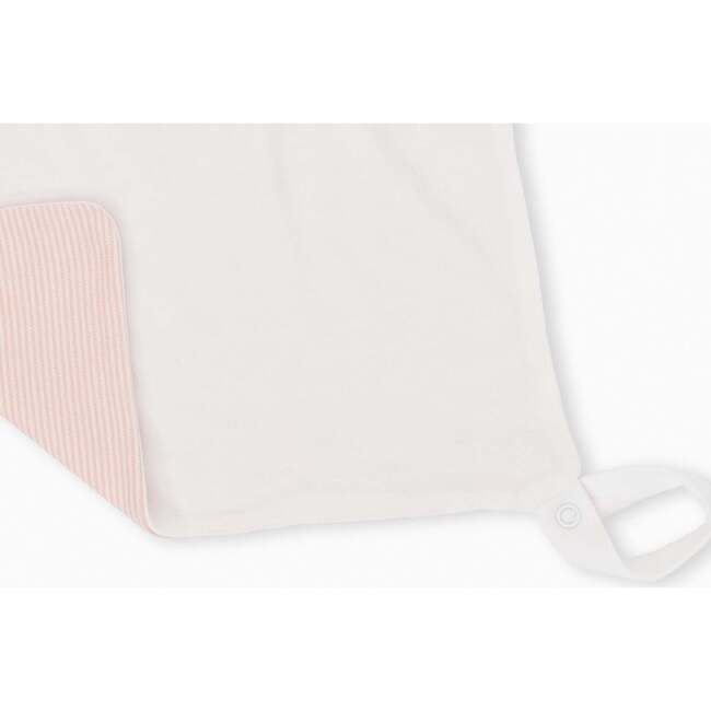 Bunny Comforter With Loop Attachment, Blush Stripe - Plush - 4