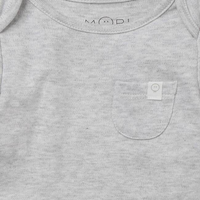Long Sleeve T-Shirt With Pocket, Grey - T-Shirts - 2