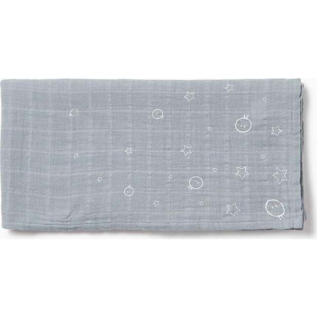 Muslin Large Swaddle, Blue - Swaddles - 2