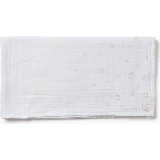Muslin Regular Swaddle, White - Swaddles - 2