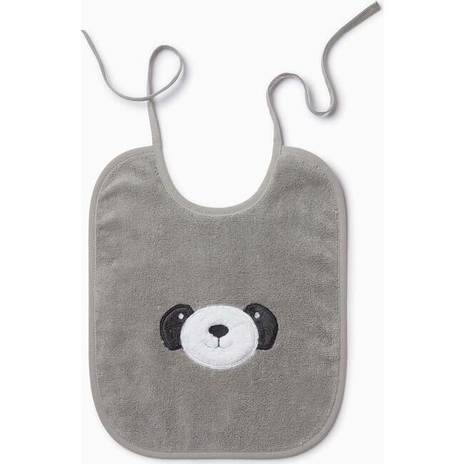 Panda Animal Towel Bib, Grey