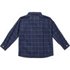 Jefferson Round Collar Shirt, Navy Windowpane - Shirts - 3