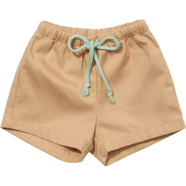 Bingo Baby Contrast Cord Piped Pocket Shorts, Tan