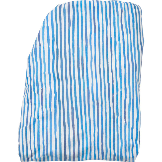Printed Cotton Elastic Corner Crib Sheet, Painted Stripe - Crib Sheets - 1