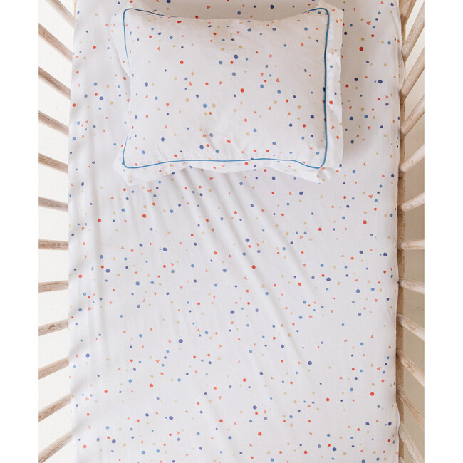 Printed Cotton Elastic Corner Crib Sheet, Signature Dot - Crib Sheets - 2