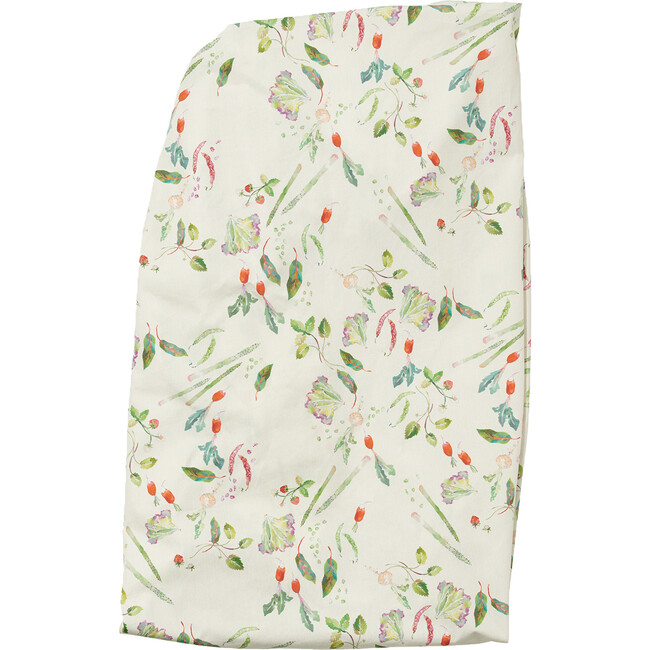 Printed Cotton Elastic Corner Crib Sheet, Eat Your Greens