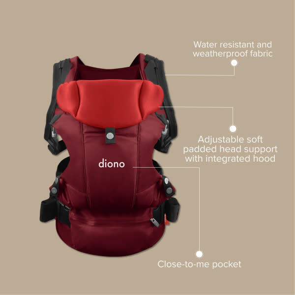 Carus Essentials 3-in-1 Baby Carrier - Red - Carriers - 2
