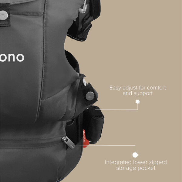 Carus Complete 4-in-1 Baby Carrier - Grey Light - Carriers - 5