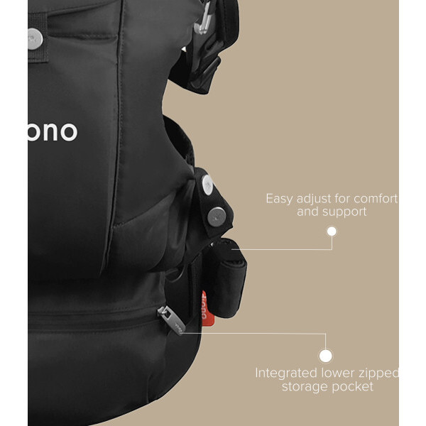 Carus Complete 4-in-1 Baby Carrier  - Grey Dark - Carriers - 5